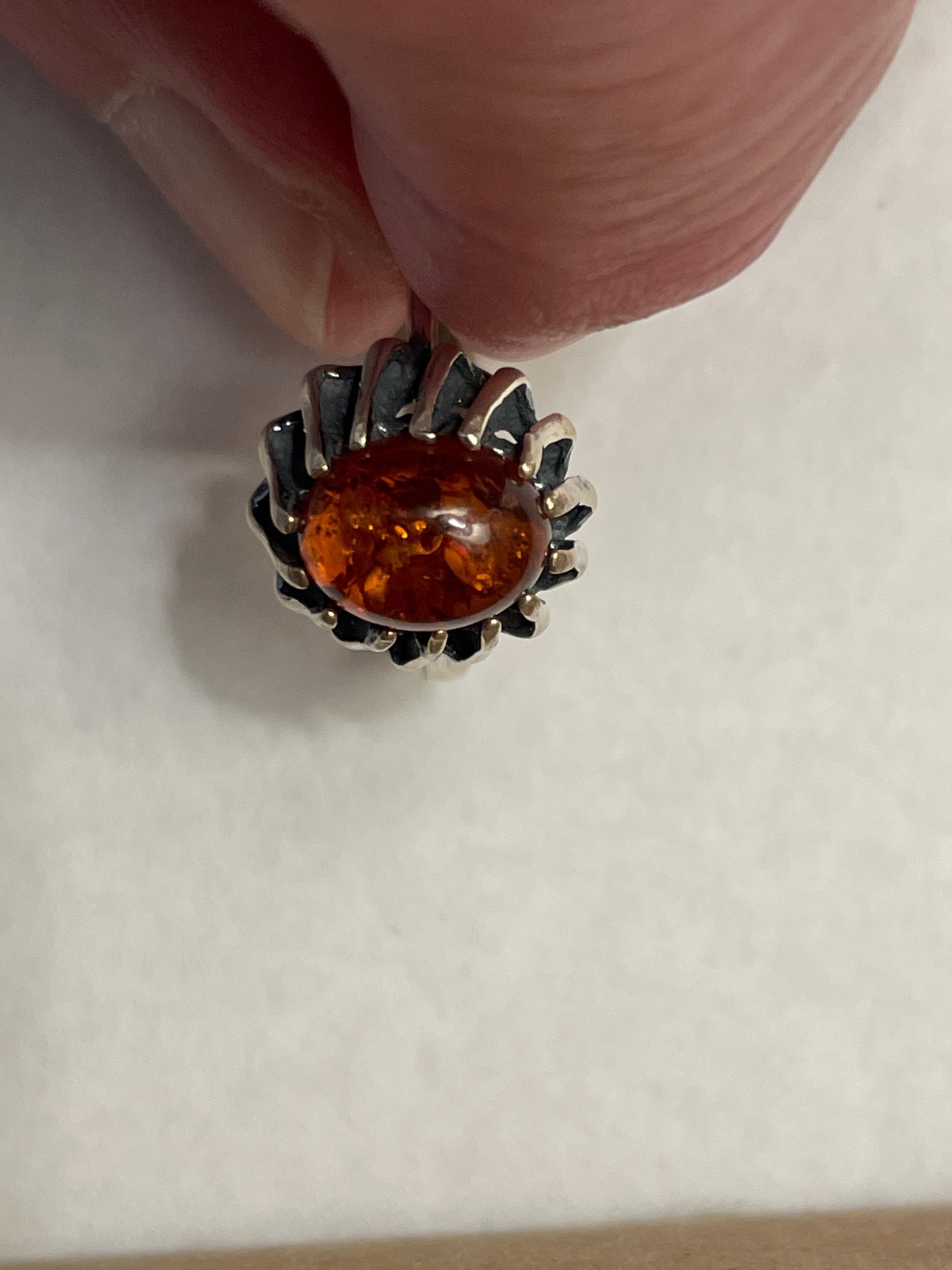 Submitted photo of Amber and silver ring
