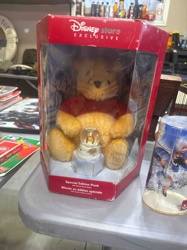 Disney Store Exclusive Winnie the Pooh Special Edition Plush with Snow Globe