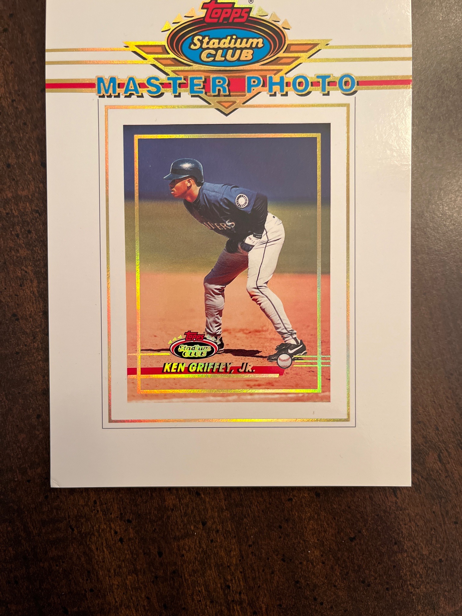 Submitted photo of Topps Stadium Club Master Photo trading card featuring Ken Griffey Jr. (not authenticated)