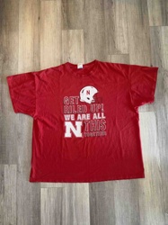 Vintage Nebraska 'Get Riled Up!' Football T-Shirt