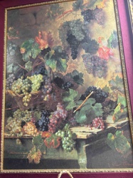 Fruit Still Life Painting with Grapes