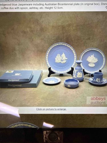 Collection of Wedgwood Blue Jasperware Ceramics