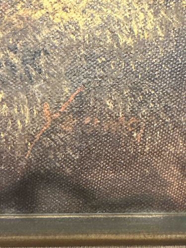 Signed Oil Painting on Canvas (detail)