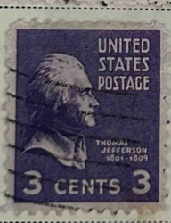 United States 3-Cent Thomas Jefferson Postage Stamp