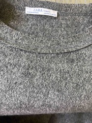 Zara Woman Gray Marl Knit Top