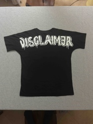 Disclaimer Branded Black T-shirt with Graffiti-Style Back Print