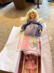 Two Porcelain Collector Dolls in Box