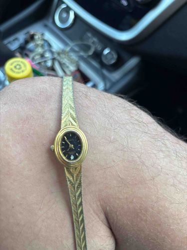 Sarah Coventry Gold-Tone Quartz Wristwatch with Diamond Accent