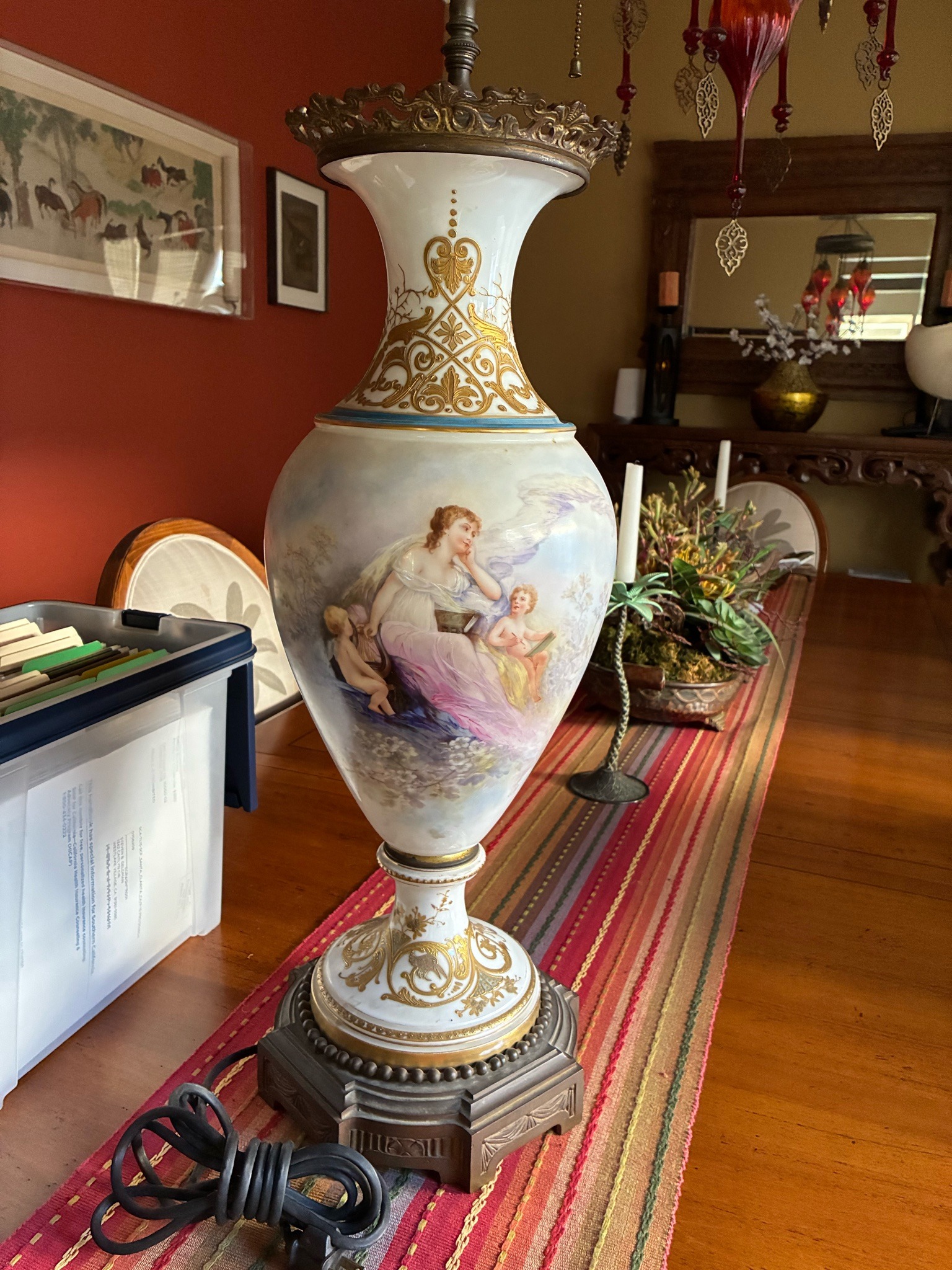 Submitted photo of Hand-painted porcelain lamp conversion