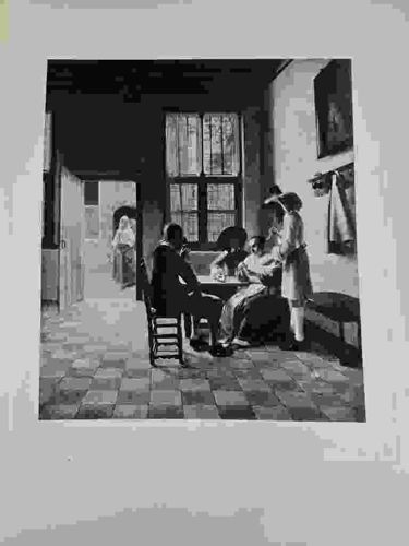 Photogravure of 'The Card Players' by Pieter de Hooch
