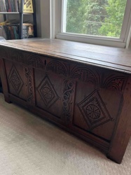 Carved Wooden Blanket Chest
