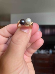 Two-Tone Pearl Bypass Ring