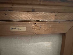 Stretcher Bar and Canvas Assembly (verso view)