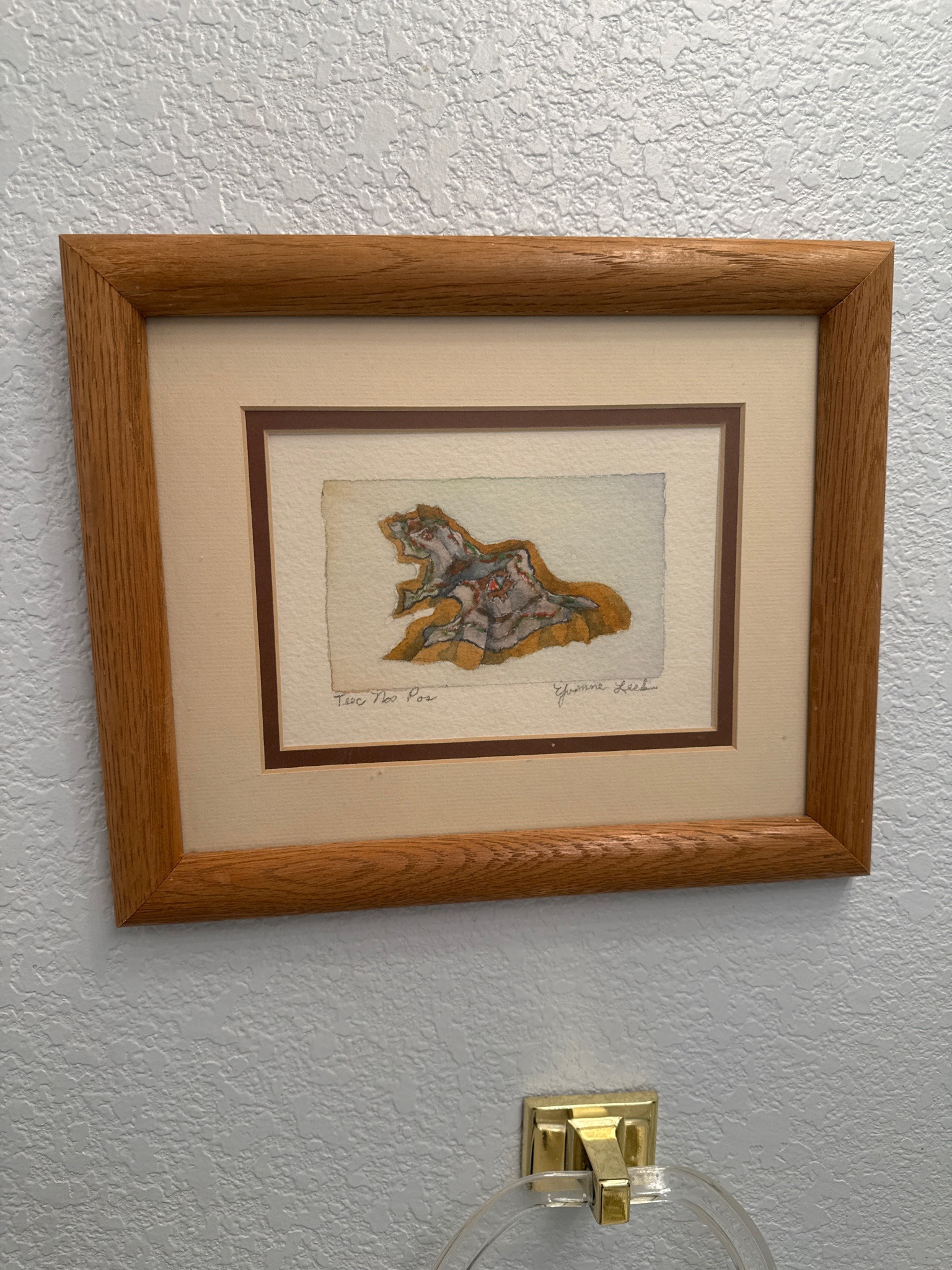 Submitted photo of Mixed media artwork signed 'Yvonne Leech'