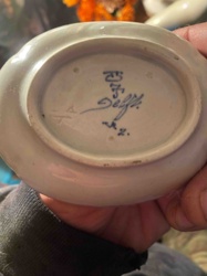 Delft Blue Earthenware Dish with Maker's Mark