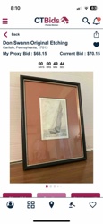 Don Swann Original Etching (Sailboat)
