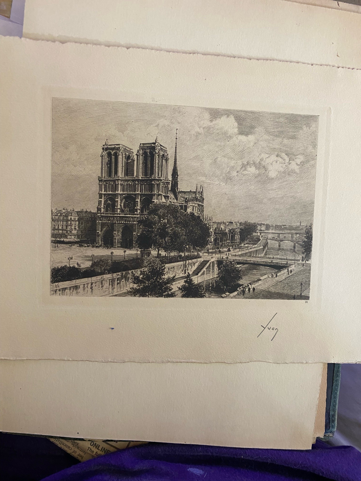 Submitted photo of Monochrome architectural print featuring Notre-Dame de Paris
