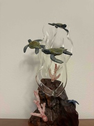 Marine Turtle Glass Sculpture