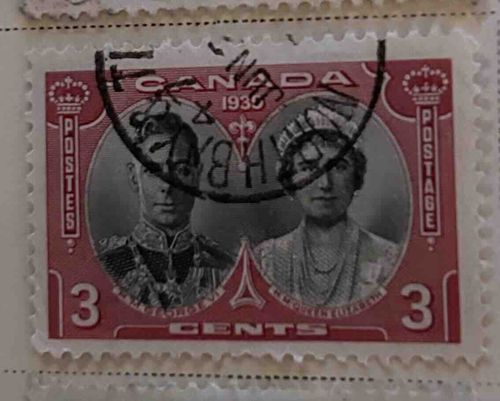 1935 Canada George V and Queen Mary 'Silver Jubilee' Three Cents Postage Stamp