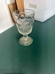 Pressed Glass Footed Tumbler