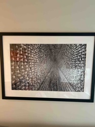 Framed Black and White Photographic Print: 'Wine Cellar Tunnel'
