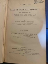 A Treatise on the Law of Sale of Personal Property