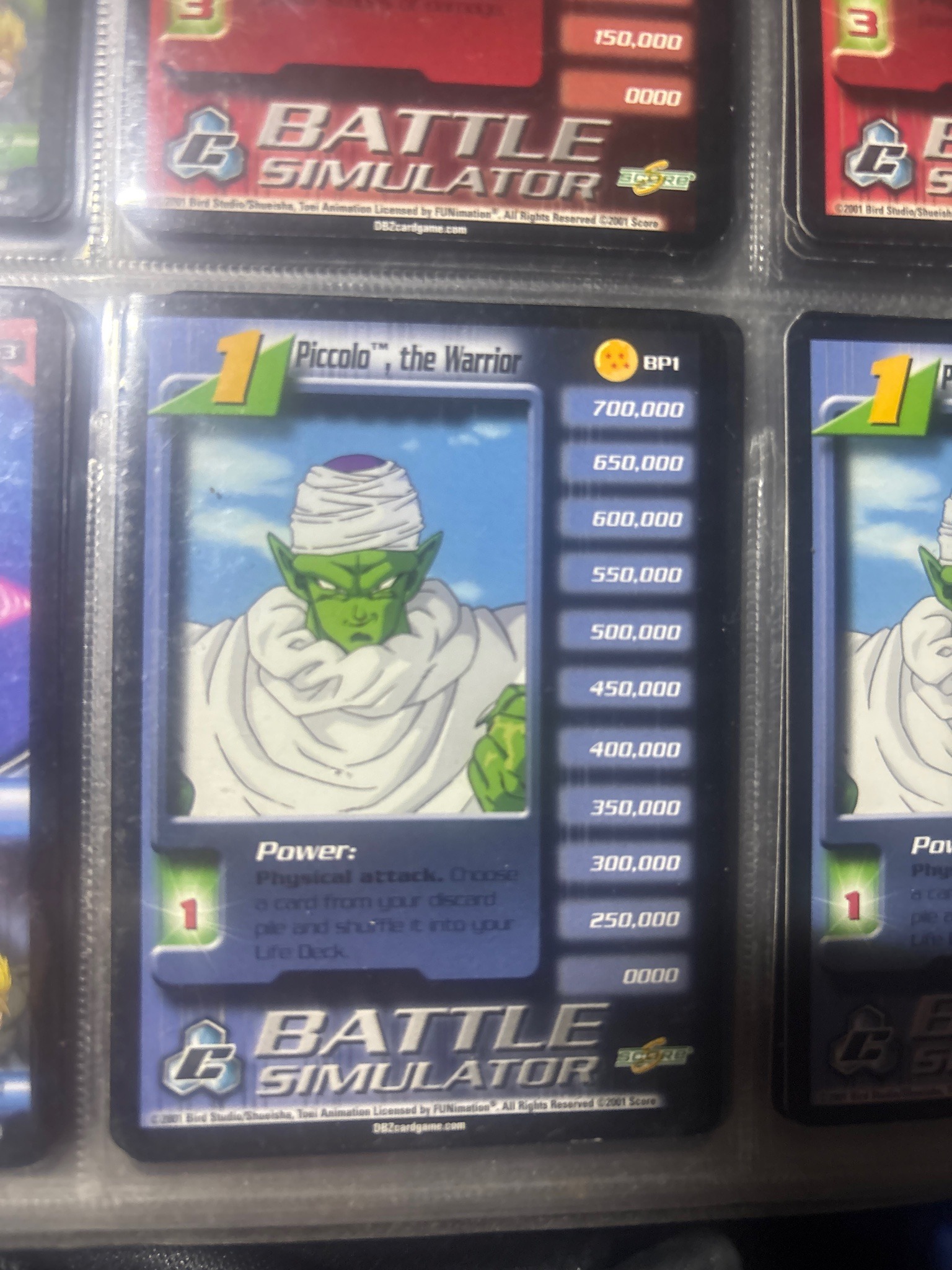 Submitted photo of Dragon Ball Z Trading Card Game Battle Simulator Card featuring Piccolo, the Warrior (not authenticated)
