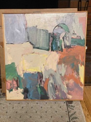 Abstract Oil on Canvas Painting by Harold Friedman, 1988
