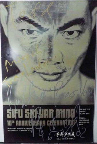 Autographed Sifu Shi Yan Ming 10th Anniversary Celebration Event Poster