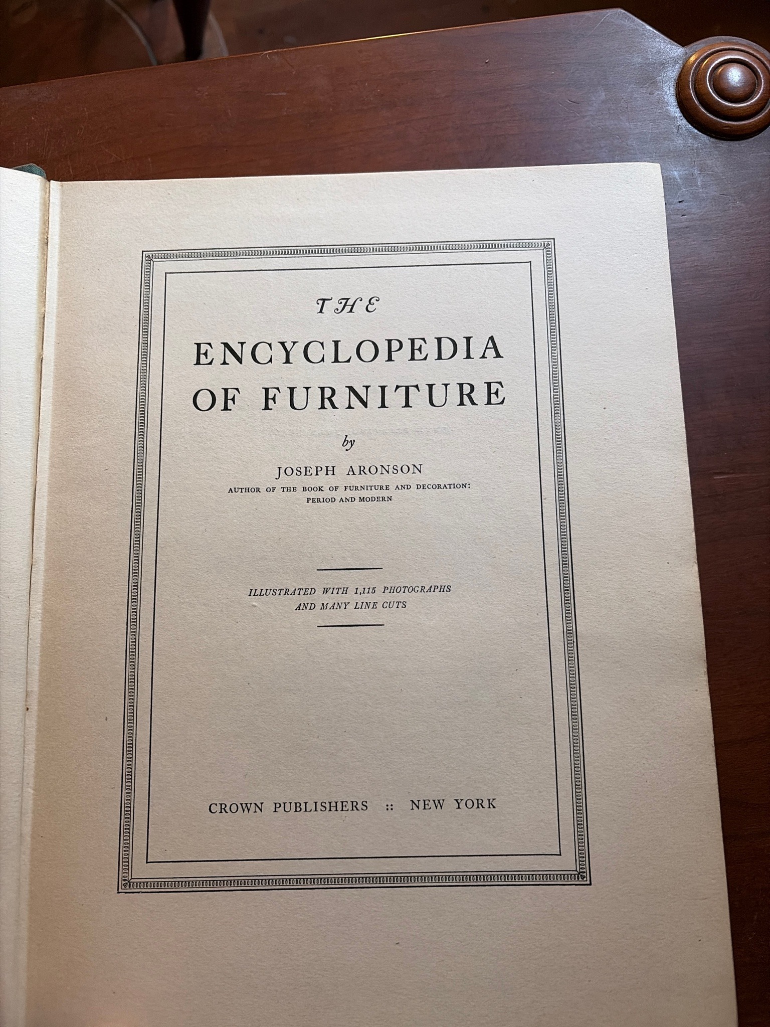 Submitted photo of The Encyclopedia of Furniture by Joseph Aronson (not authenticated)