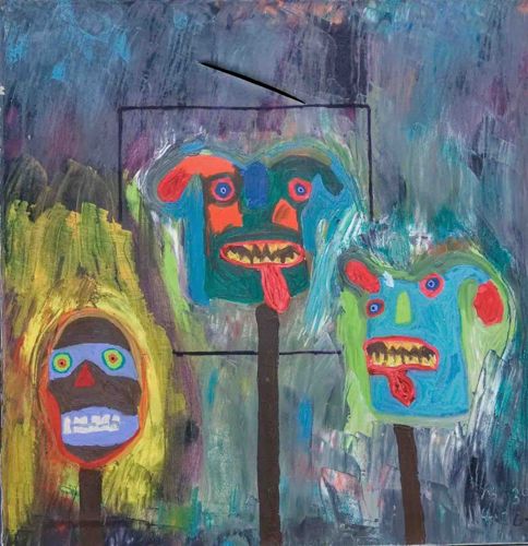 Neo-Expressionist Grotesque Figure Study