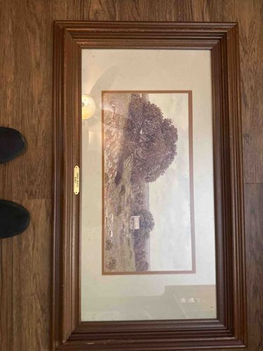 Framed Landscape Print of Lone Oak Tree by Robert Wood
