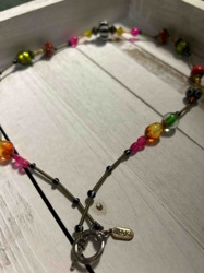 Multi-Color Beaded Necklace with Toggle Clasp