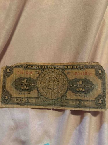 1948 Banco de México 1 Peso Banknote