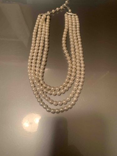 Multi-Strand Faux Pearl Necklace