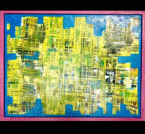 Abstract Expressionist Cityscape Painting by A. Torres
