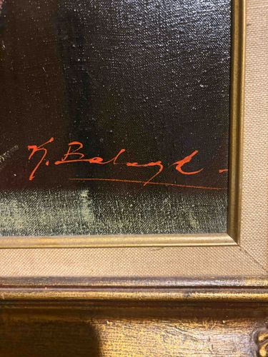 Signed Oil Painting by K. Balogh