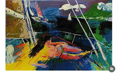 Sailboats and Girl on Deck