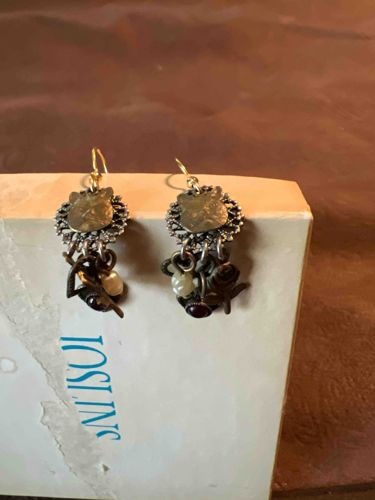 Mixed Media Drop Earrings