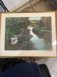 Framed Canal Landscape Painting 'The Grand Old Masters, 2004'