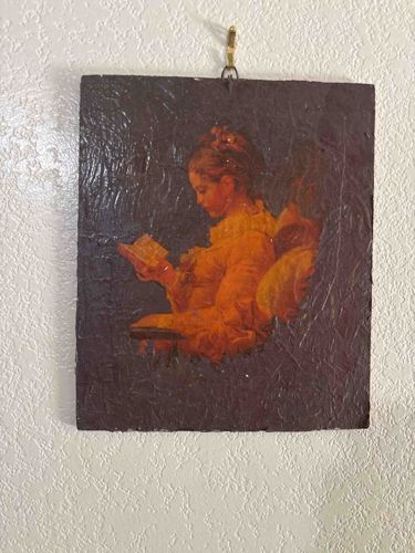 Decorative Wall Plaque: Girl Reading