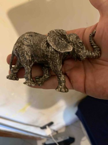 Italian 925 Sterling Silver Elephant Figurine
