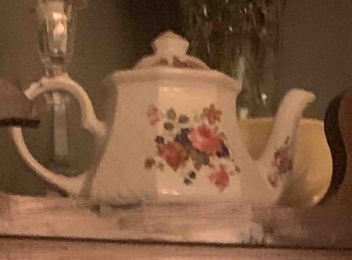 Floral Decorated Ceramic Teapot