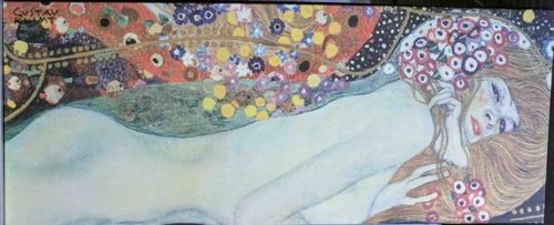 Reproduction of 'Water Serpents I' (Wasserschlangen I) by Gustav Klimt
