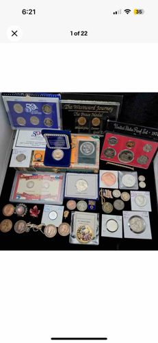 Assorted Coin Collection with Proof Sets and Commemorative Medals