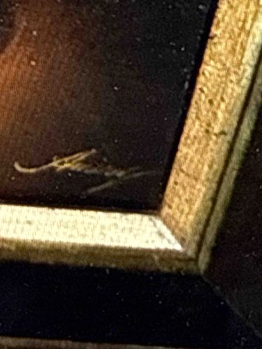 Framed Artwork Section with Signature