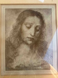 Reproduction Print of Leonardo da Vinci's 'Head of a Draped Female Figure' (La Scapigliata)