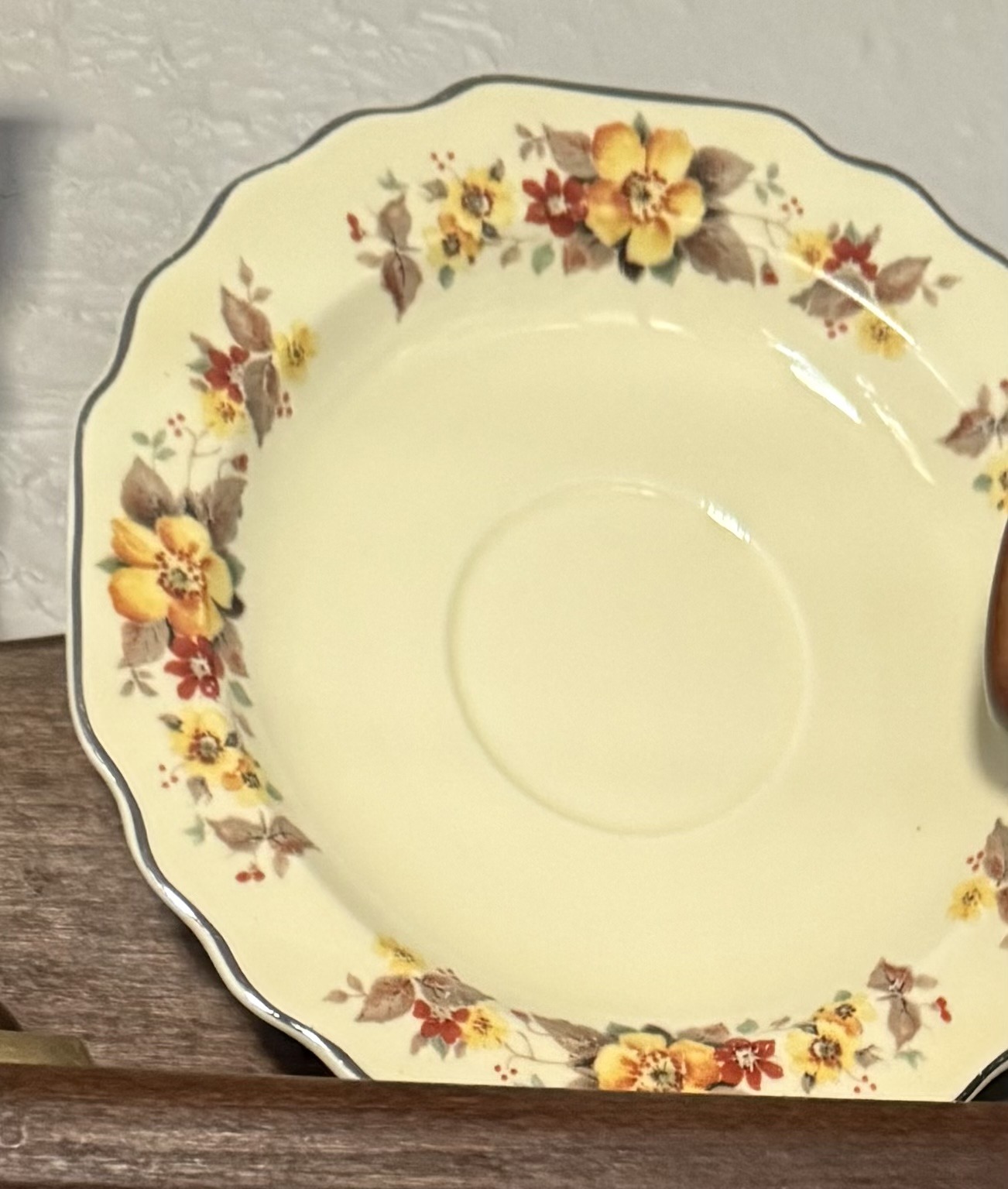 Submitted photo of Floral ceramic saucer