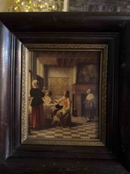 Framed Reproduction of 'Dutch Interior with Soldiers' by Pieter de Hooch