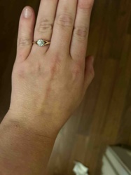 Diamond Solitaire Engagement Ring with Bypass Setting
